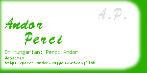 andor perci business card